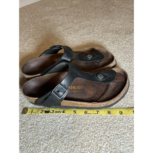 Birkenstock 43691 Gizeh Black Women\'s Sandal, Regular, US 6.5, EU 37